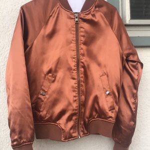 Copper bomber jacket